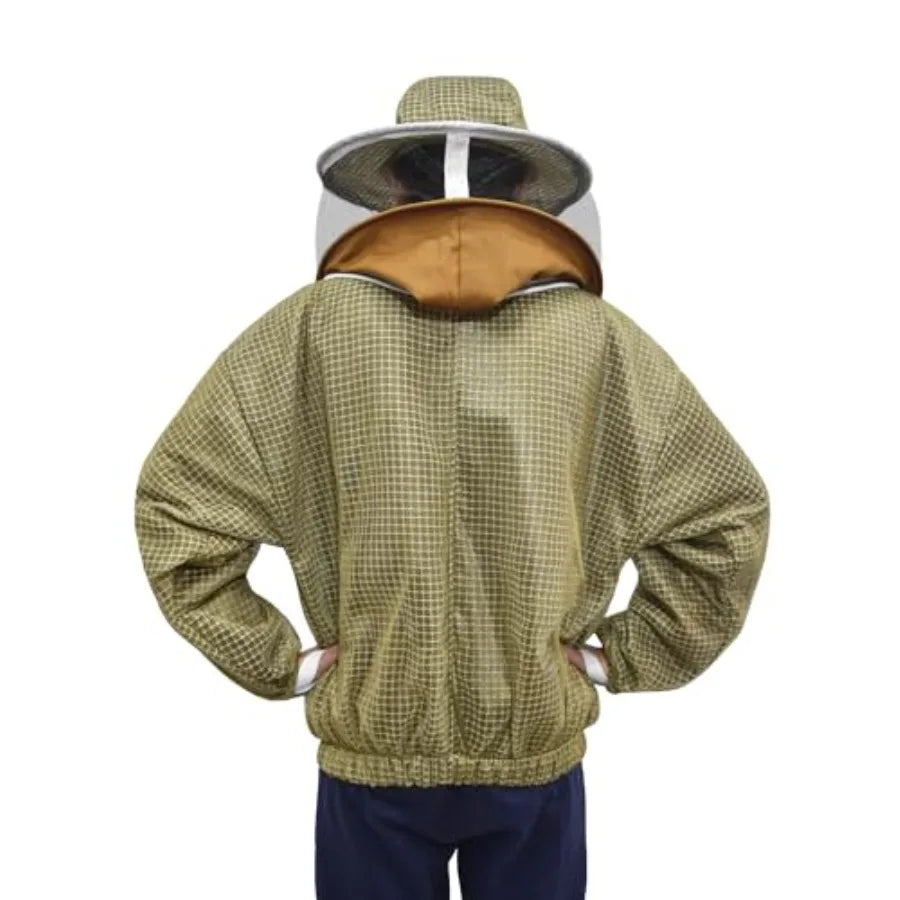Ultra Ventilated Bee Jacket Beekeepers 3 Layer Beekeeping Jacket Sting Resistant Apiarist Jacket for Men and Women with Pair of