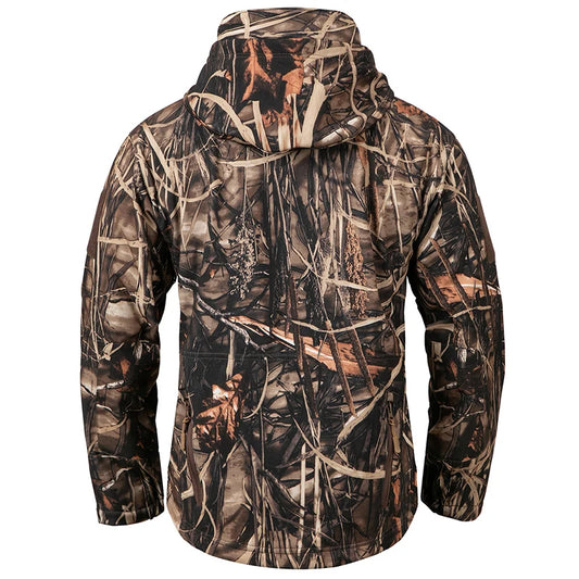 Men's Silent Soft Shell Camouflage Tactical Jacket Waterproof Warm Fleece