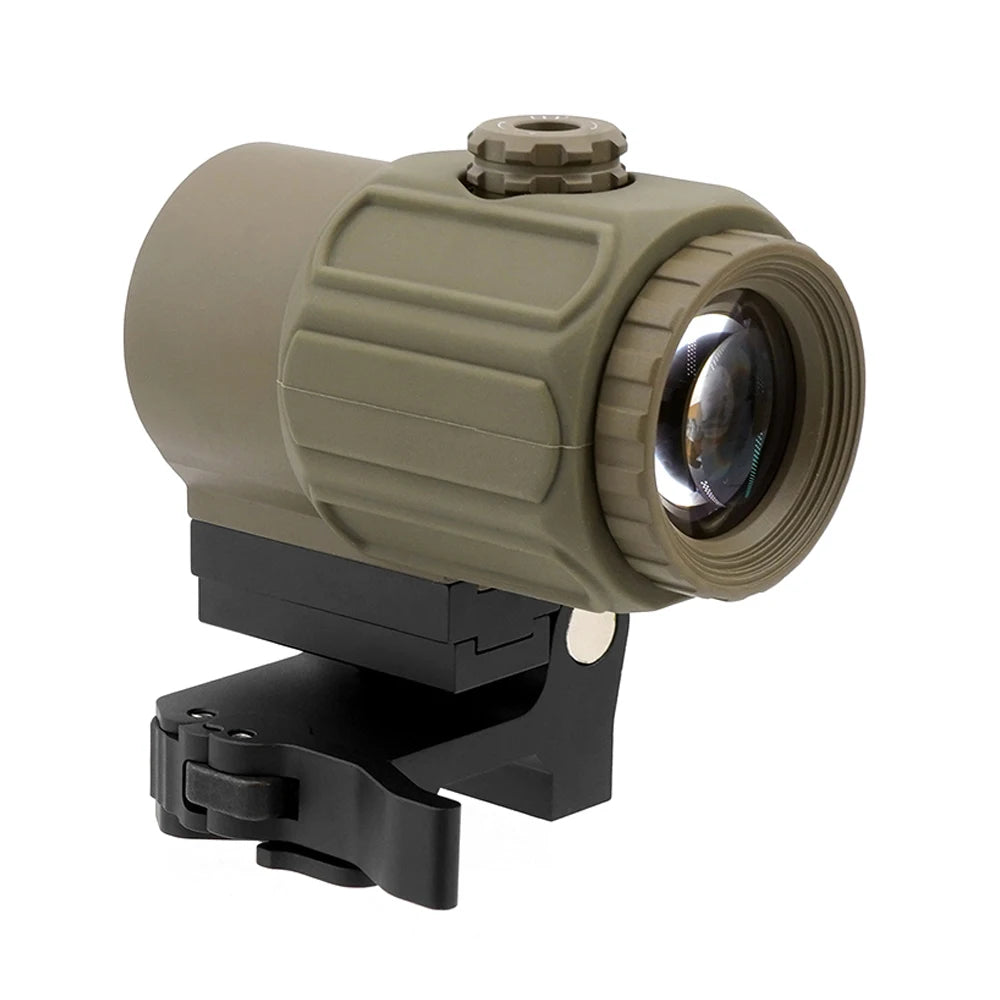 EVOLUTION GEAR Tactical G43 3X Magnifier with 7mm Riser Switch To Side QD STS Mount Red Dot Magnifier For Hunting Airsoft AR 15