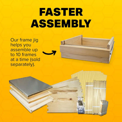 Unassembled Complete Bee Hive Box with Foundation, Langstroth 10 Frame 9 5/8" Hive Body, All Beekeeping Levels,, Customized