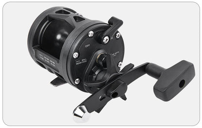 BILLINGS Trolling Drum Fishing Reels 33LB Max Drag 3.8:1 Gear Ratio High Toughness Body Freshwater & Saltwater Universal Bait Caster Fishing Reel