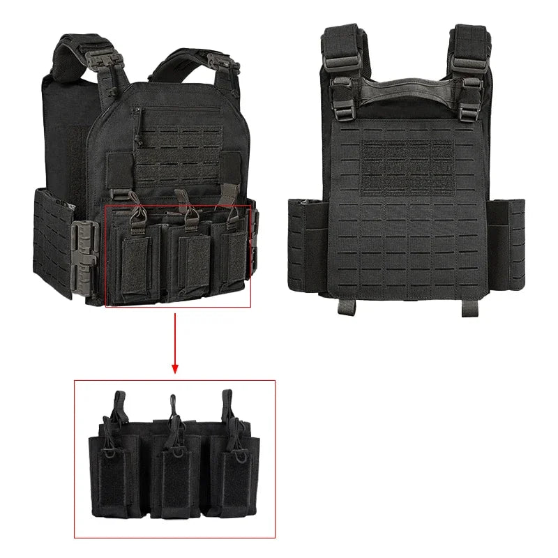 1000d Nylon Chaleco Tactico Vest Ranger-Green Tactical Gear 25x30cm Plate Carrier Molle Tactical Vest for Outdoor Hunting