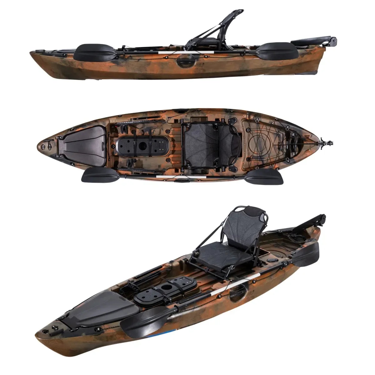 single-seat fishing kayak