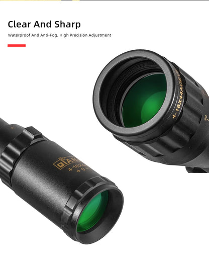 DIANA 4-16x44 Tactical Riflescope Optic Sight Green Red Illuminated Hunting Scopes RU Rifle Scope Sniper Airsoft Air Gun S