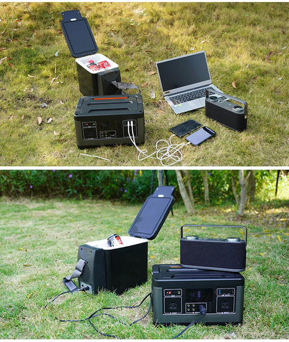 EASUN POWER 600W 300W Portable Power Station Solar Generator Quick Charge AC Outlets for Outdoor Camping RV Home LiFeP04 Battery for US No DUTY