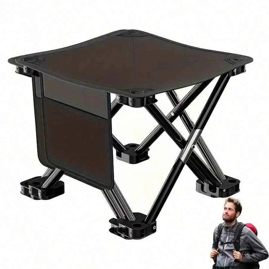 Portable Folding Camping Table With Oxford Fabric Top And Aluminum Frame For Outdoor Use
