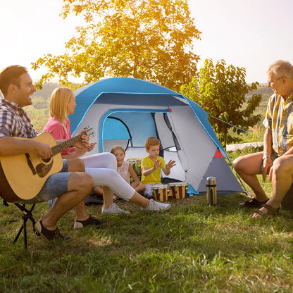 Camping Tent 4 Person, Waterproof Family Tent with Removable Rainfly and Carry Bag,for Camping, Traveling, Backpacking,Outdoor