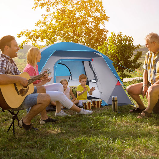 Camping Tent 4 Person, Waterproof Family Tent with Removable Rainfly and Carry Bag,for Camping, Traveling, Backpacking,Outdoor
