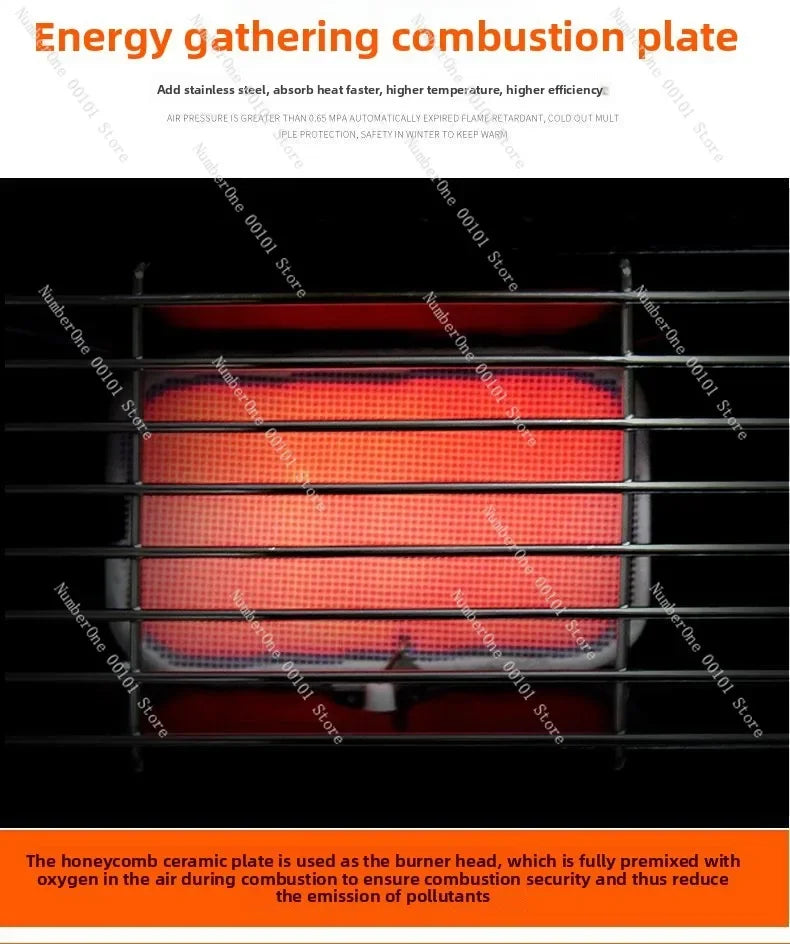 Portable Outdoor Gas Heater Stove for Camping and Ice Fishing Propane Cylinder Heating Stove for Tent Patio Portable Gas Burner