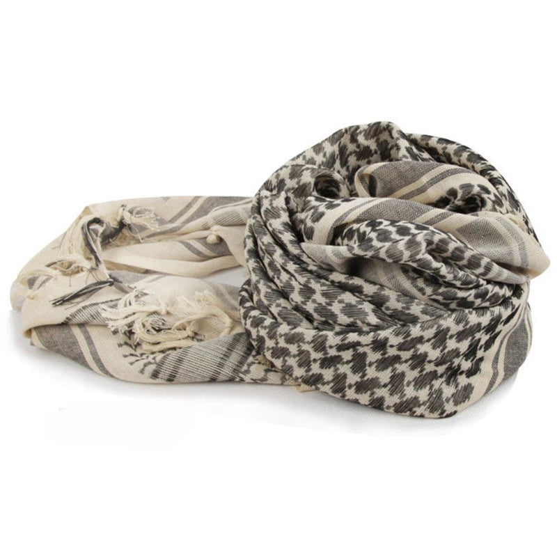 Tactical Keffiyeh Arab Scarf Shawl Neck Cover Head Wrap Cotton