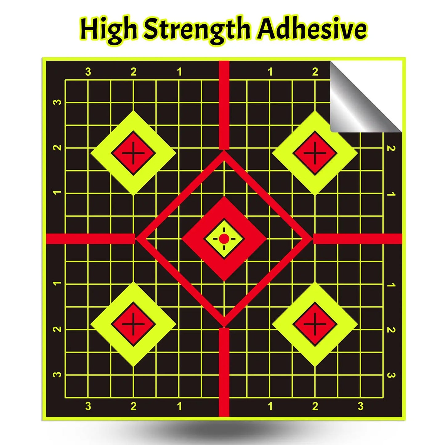 Splatter Adhesive Targets Stickers With Yellow Effect Square 12x12 Inch