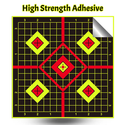 Splatter Adhesive Targets Stickers With Yellow Effect Square 12x12 Inch