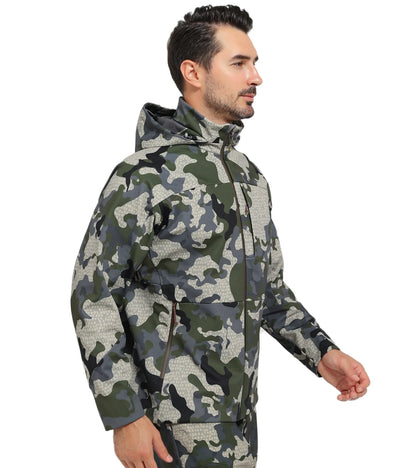 Men's Jetstream 3-in-1 Fleece Hunting Jacket Windproof Waterproof Breathable Lightweight Functional Steam Permeable