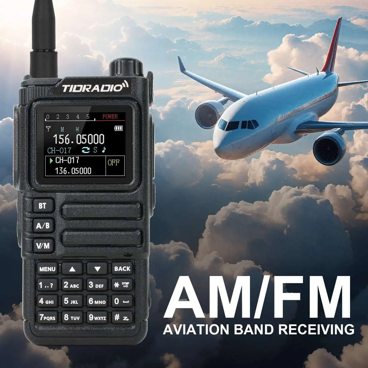 TIDRADIO H9 10W GPS APRS Radio Walkie Talkie, Off-Grid Team Location, Offline Map, No Cell Signal Team Tracking, Long Range Two Way Radio, USB-C Rechargeable, Air Band AM FM NOAA