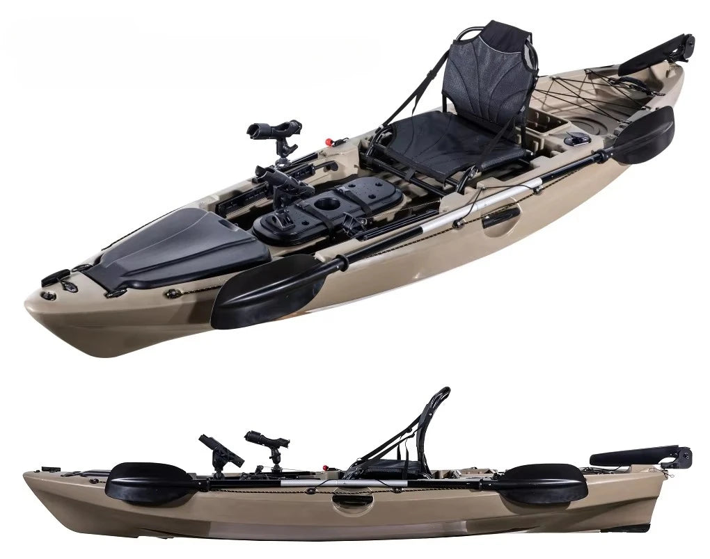 Customize Portable  Kayak With Split Hard Shell Electric Pedal-Driven Canoe For Solo Tandem Lake Sea Adventures Modular Assembly