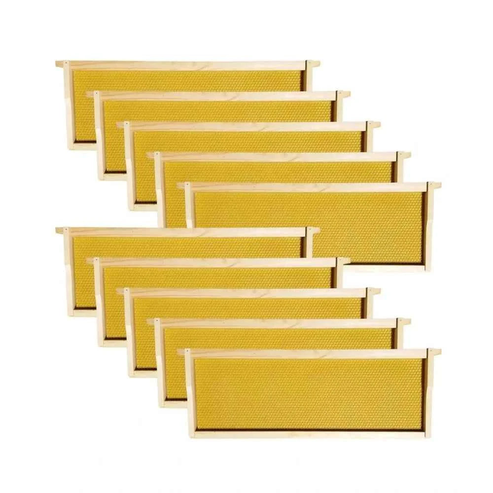 10-Frame Medium Super Box – Wax-Dipped Fir Wood Langstroth Honey Super with Dovetail Joints – Ready to Use
