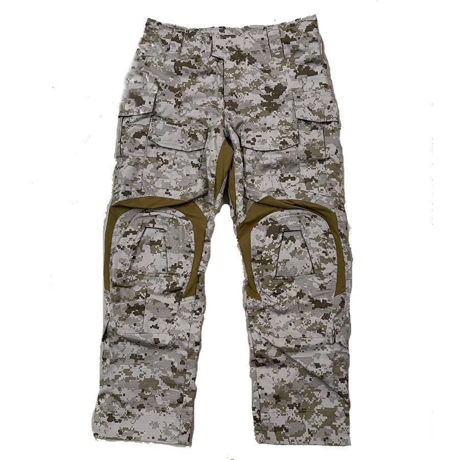 Outdoor Hunting Military Tactics G3 Training Suit, CP Style GEN3 Green Tiger Spot Combat Set, Tactical Top, Tactical Pants Men