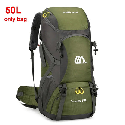 50L Travel Backpack Camping Men Large Hiking Bag Waterproof