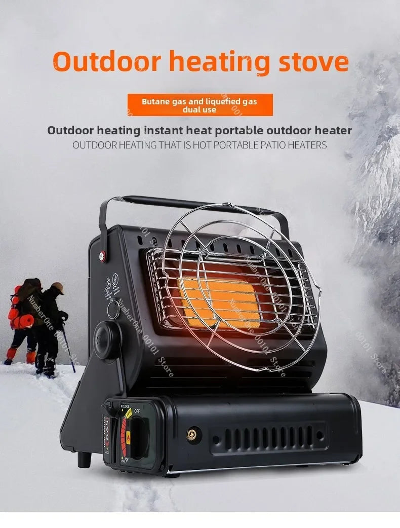 Portable Outdoor Gas Heater Stove for Camping and Ice Fishing Propane Cylinder Heating Stove for Tent Patio Portable Gas Burner