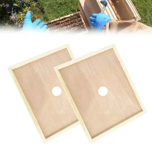 2 pcs Wooden Beehive Inner Cover Beekeeping Beehive Parts for 10-frame Beehive
