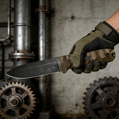 PR4 High Hardness Fixed Blade Durable D2 Steel Blade Outdoor Camping Hiking EDC Survival Tool for Exploration and Survival Gift