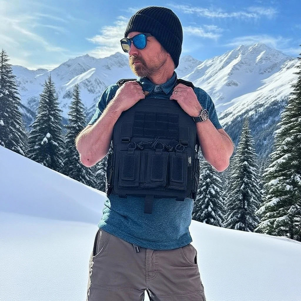 1000d Nylon Chaleco Tactico Vest Ranger-Green Tactical Gear 25x30cm Plate Carrier Molle Tactical Vest for Outdoor Hunting