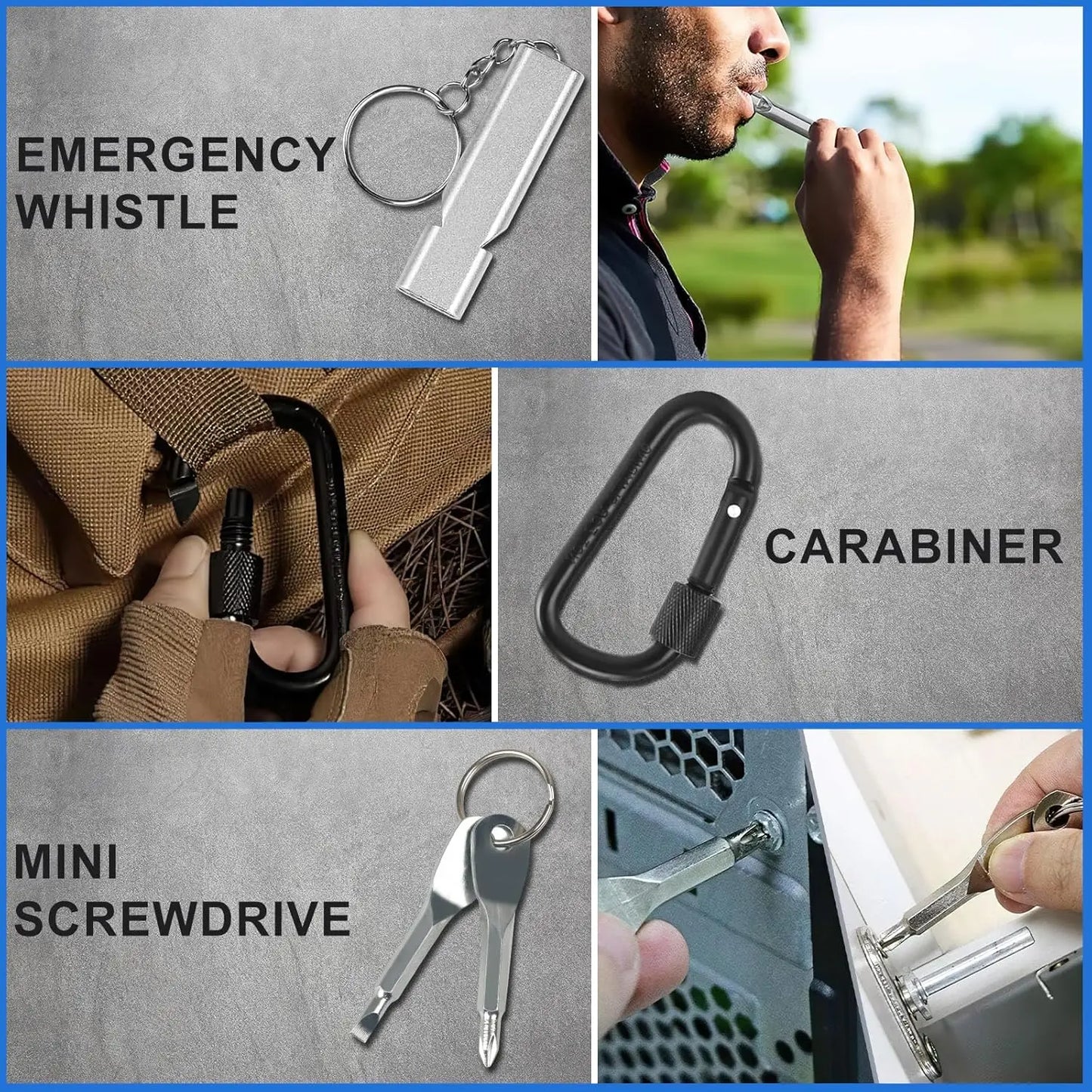 30-in-1 Survival Kit for Men & Women, Adventure Gifts, Camping Fishing Hunting Gear