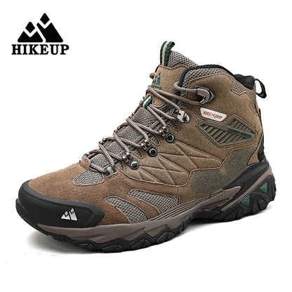 Men's Outdoor Hiking Boots Suede High Top Trekking Men Shoes Rainproof Tactical Combat Military Boots
