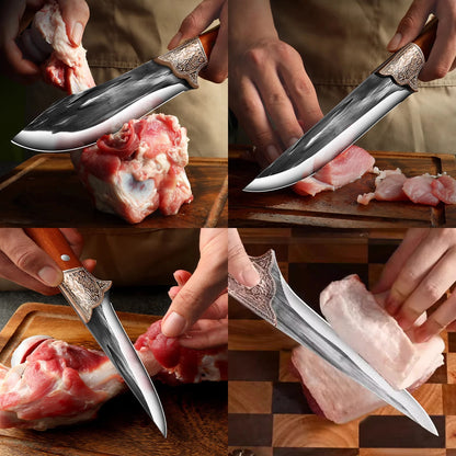 Fixed-blade skinning knife
