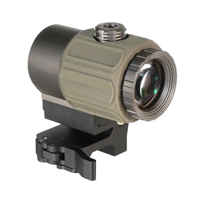 EVOLUTION GEAR Tactical G43 3X Magnifier with 7mm Riser Switch To Side QD STS Mount Red Dot Magnifier For Hunting Airsoft AR 15