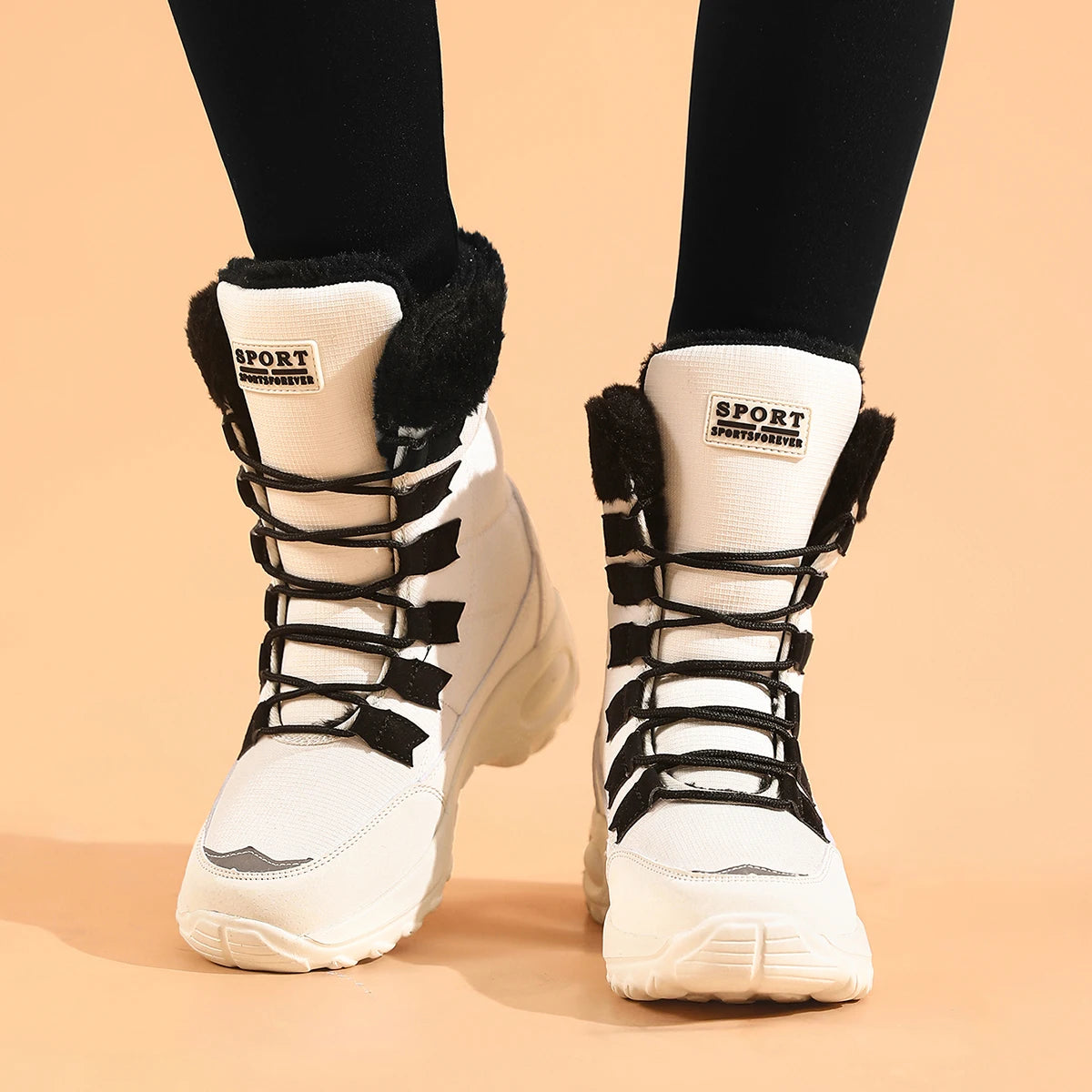 Women's Boots High Quality Keep Warm Mid-Calf Waterproof Snow Boots Women Comfortable Ladies Thigh High Hiking Boots