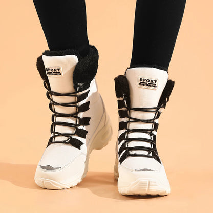 Women's Boots High Quality Keep Warm Mid-Calf Waterproof Snow Boots Women Comfortable Ladies Thigh High Hiking Boots