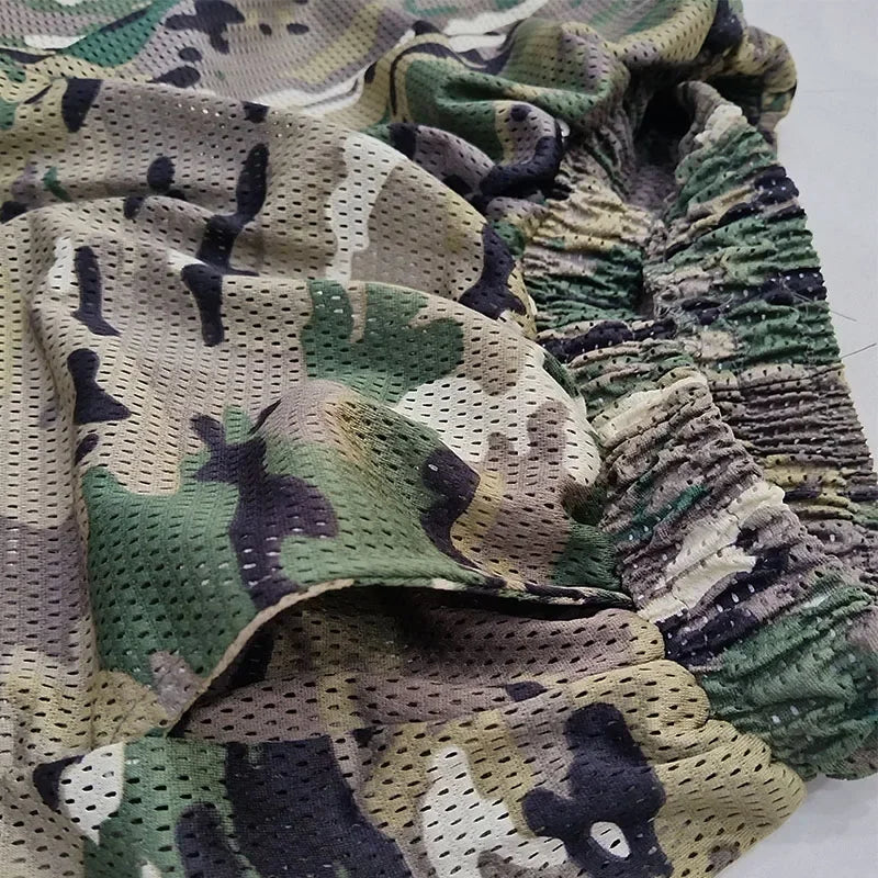Men Fishing Hiking Sets Outdoor Tactical Mesh Hoodie Mosquito-Proof Set Camping Jacket Elastic Waistband Hunting Pants Men Kids