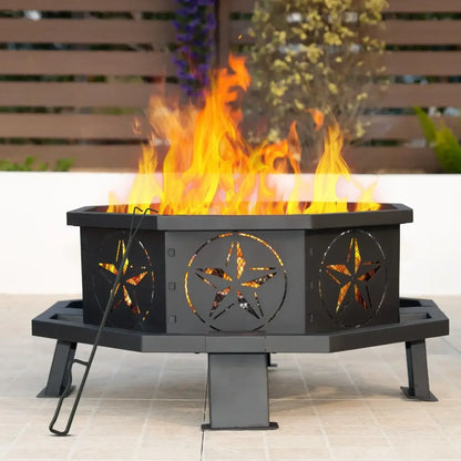 35 Inch Octagonal Fire Pit