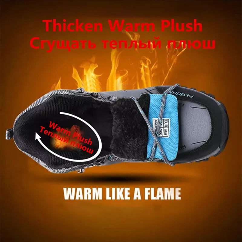 Waterproof Leather Sneakers Super Warm