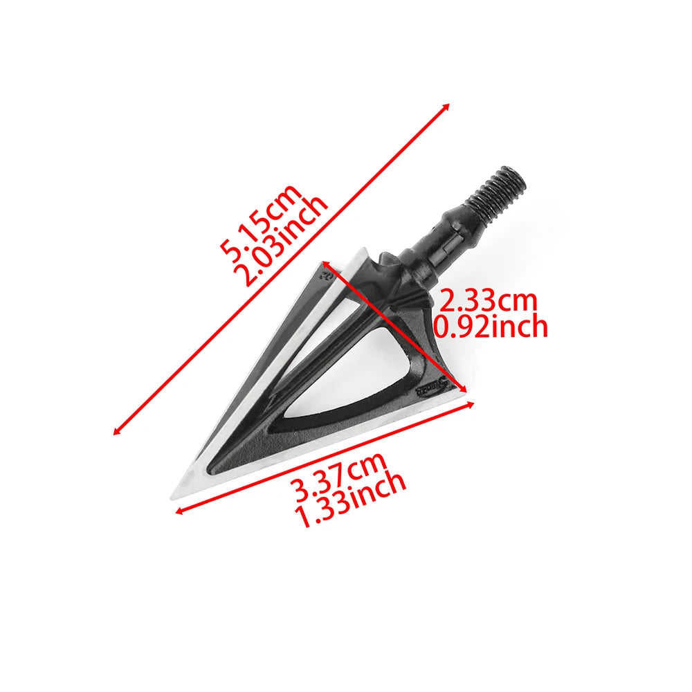 6/12pcs Hunting Broadhead 100 Grain Stainless Steel Blade Arrowheads Archery