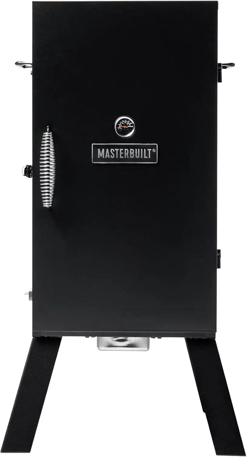 30-Inch Electric Vertical BBQ Smoker with Analog Control, 535 Sq In Cooking Space, Black
