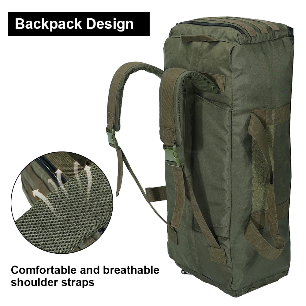 Tactical 80L Large Capacity Backpack Hunting Gear Training Sports Fitness Travelling Handbag Mobile Shoulder Bag