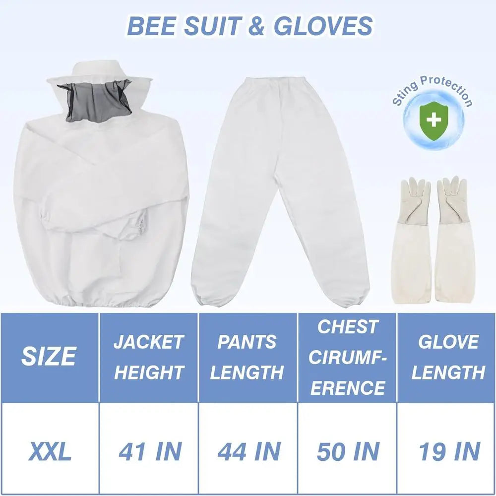 Handcrafted Painted Bee Hive Kit with Essential Beekeeping Gear and Protective Suit
