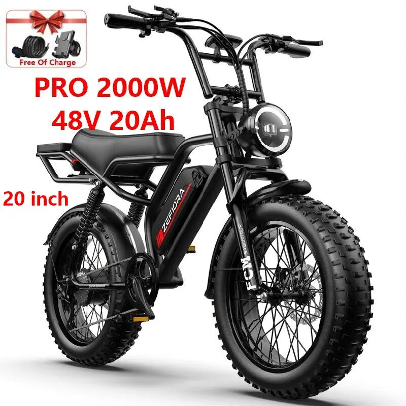 Hot 14 20 Inch Bike Electric,1000w 2000w Adjustable Front Brake Seat 30-50mph 48v 15a 17.5a 20a,for Two Wheels Electric Bicycle