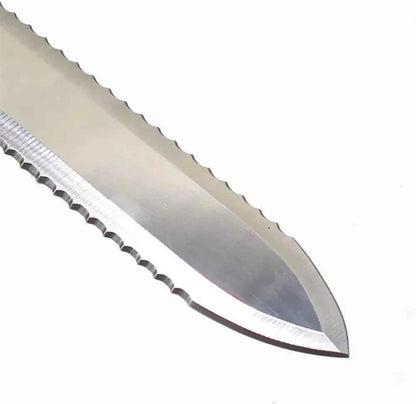 Serrated Uncapping Knife with Wooden Handle, 16" Stainless Steel Beekeeping Tool for Efficient Wax Removal