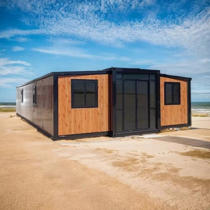 Luxury Foldable Container House with Terrace - Portable Modular Tiny House 1-3 Bedroom Custom Prefab House for Living
