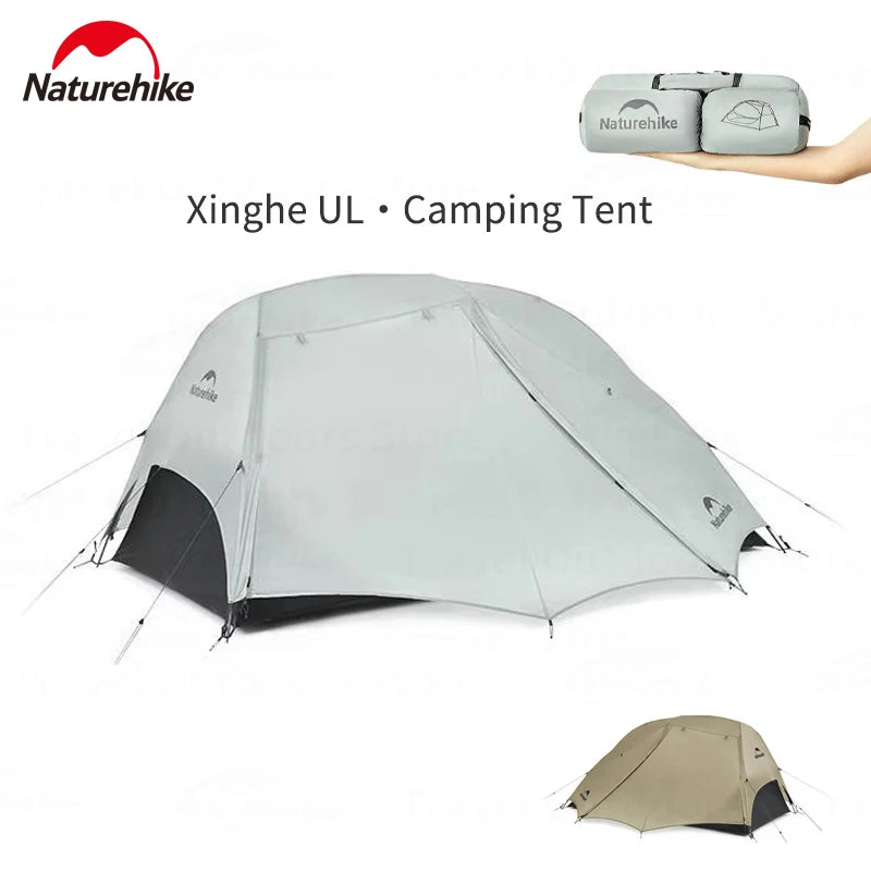 Naturehike Star River UL Camping Tent 15D Silicone Ultralight Portable 2 Person 3 Seasons Outdoor Travel Hiking Tent With Mat