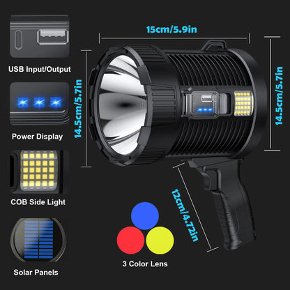 Rechargeable Spotlight 900000 Lumens Led
