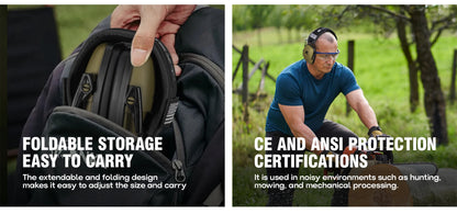 Anti-Noise Ear Plugs Tactical Hunting Folding Ear Defenders Ear Protector Ear Muff Hearing Protection Soundproof For Shooting