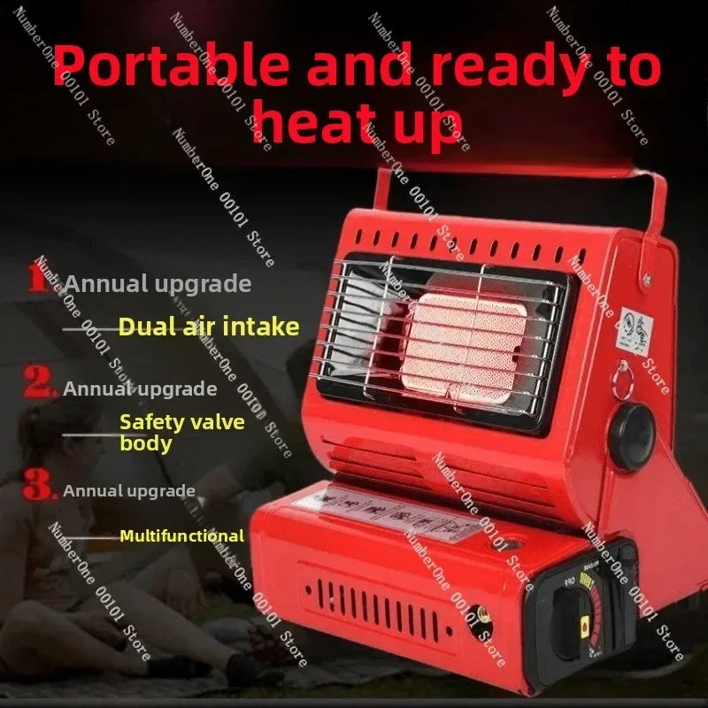Portable Outdoor Gas Heater Stove for Camping and Ice Fishing Propane Cylinder Heating Stove for Tent Patio Portable Gas Burner