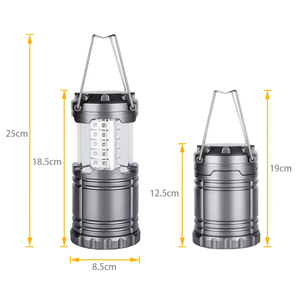 30 LED Tent Lamp Waterproof Camping Light Power by 3*AAA Battery Emergency Light Portable Lantern Working Lighting Flashlight