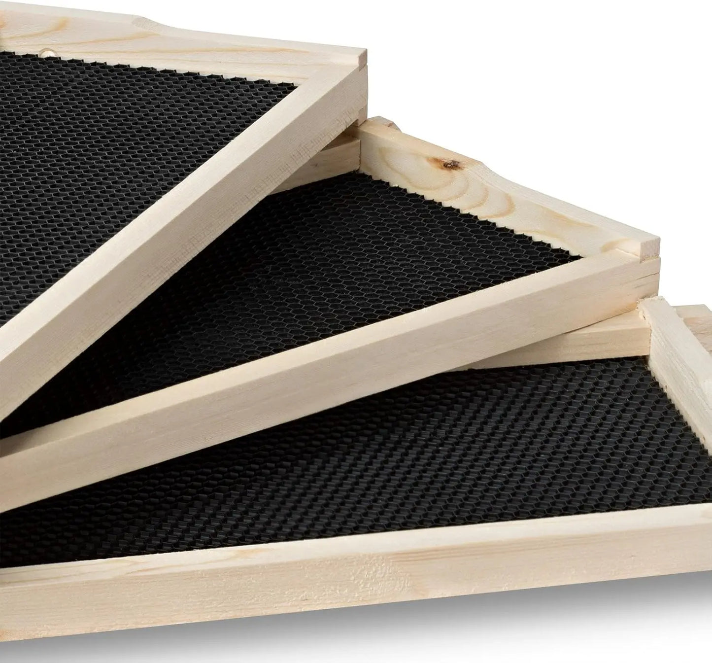 10 Deep Frame Kit with Foundations for Langstroth Beekeeping, Unassembled Pine Wood Frames