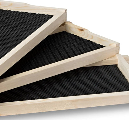 10 Deep Frame Kit with Foundations for Langstroth Beekeeping, Unassembled Pine Wood Frames