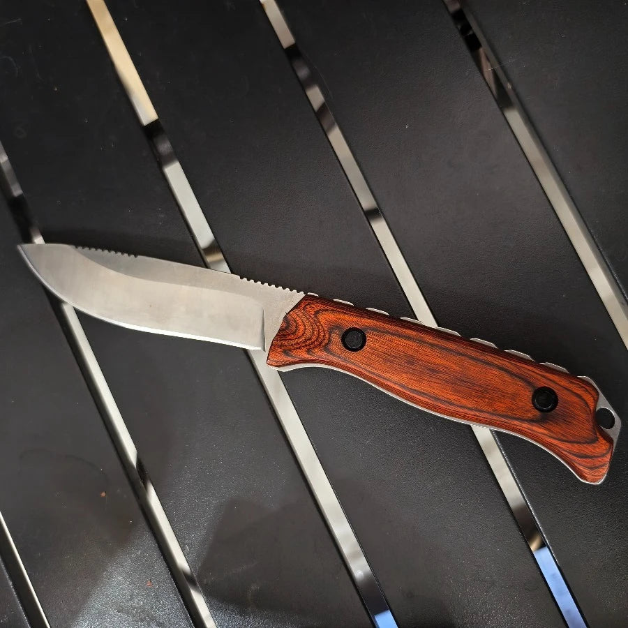 BM 15002 High-hardness Fixed Blade Durable D2 Steel Treatment Outdoor Camping Fishing Tools Jungle Adventure Survival Knife Gift